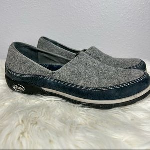 Chaco Sloan Leather/Wool Slip-On Hiking Shoe - Size 10